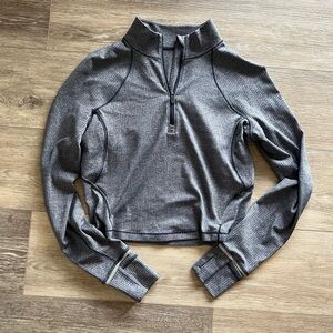 It’s Rulu Ribbed Cropped Half Zip
